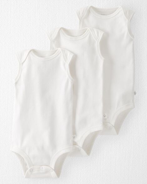 Product image 1 of Baby 3-Pack Organic Cotton Rib Bodysuits