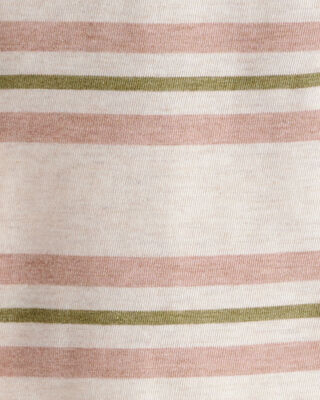 Product image 2 of Toddler Boy Striped Short-Sleeve Henley Tee - Tan
