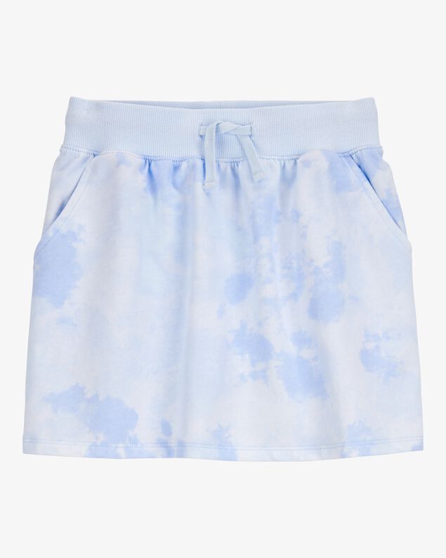 Product image 1 of Kid Drawstring Cloud Dye French Terry Skort - Blue