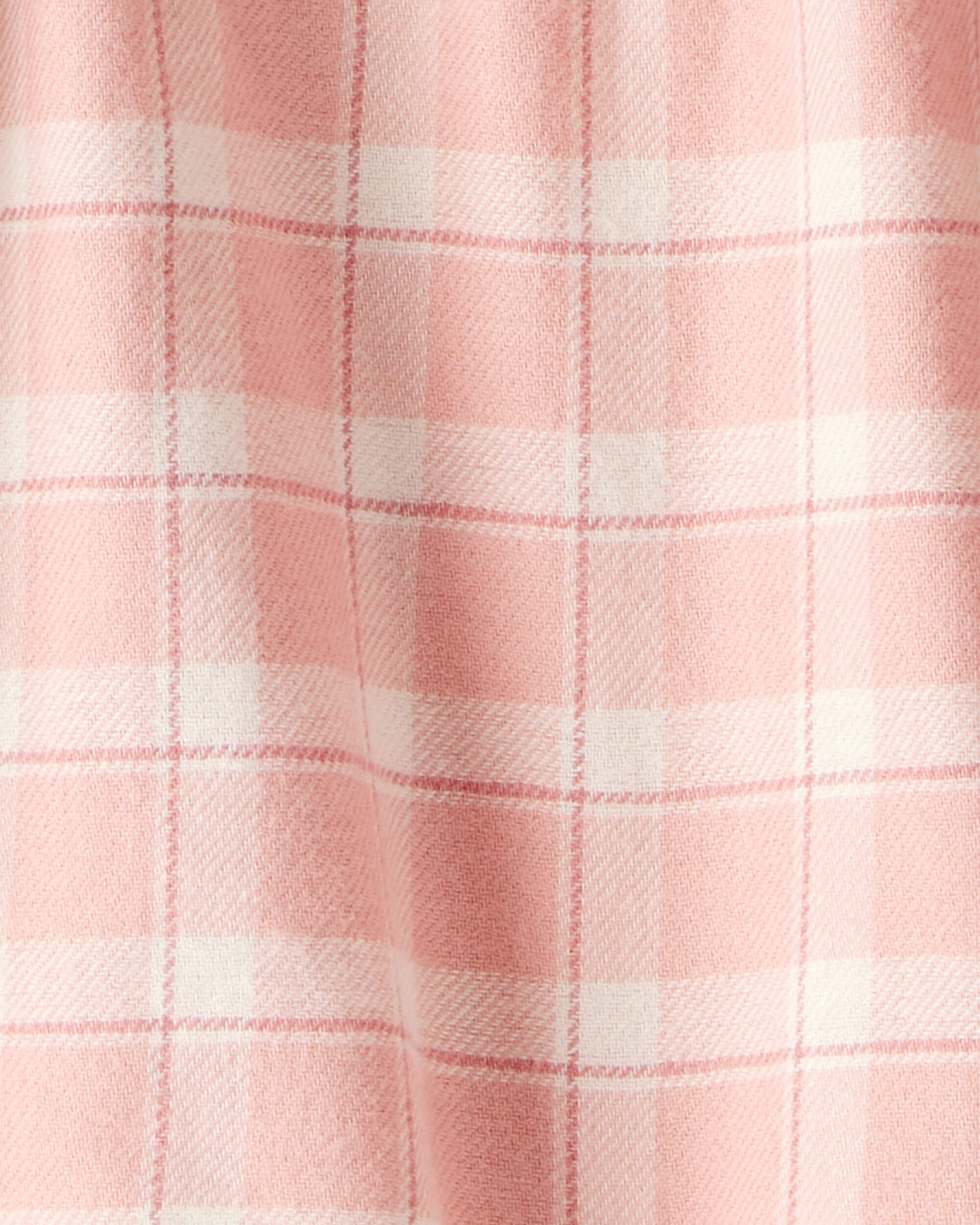 Toddler Girl Plaid Cotton Long-Sleeve Top - Pink