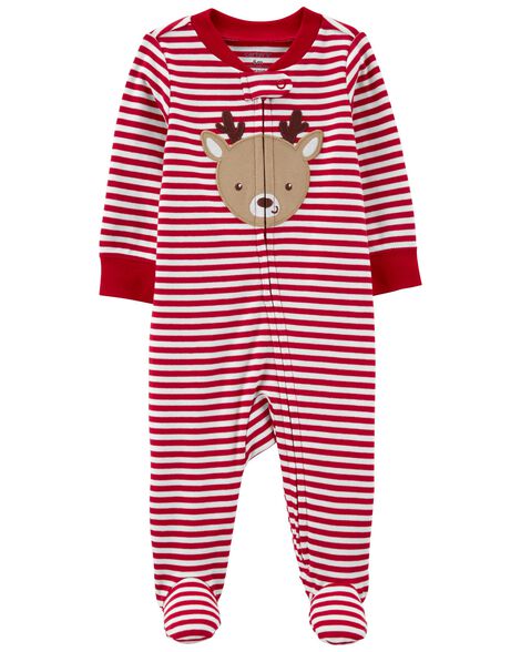 Baby Reindeer 2-Way Zip Cotton Sleep Play Pajamas Carter's
