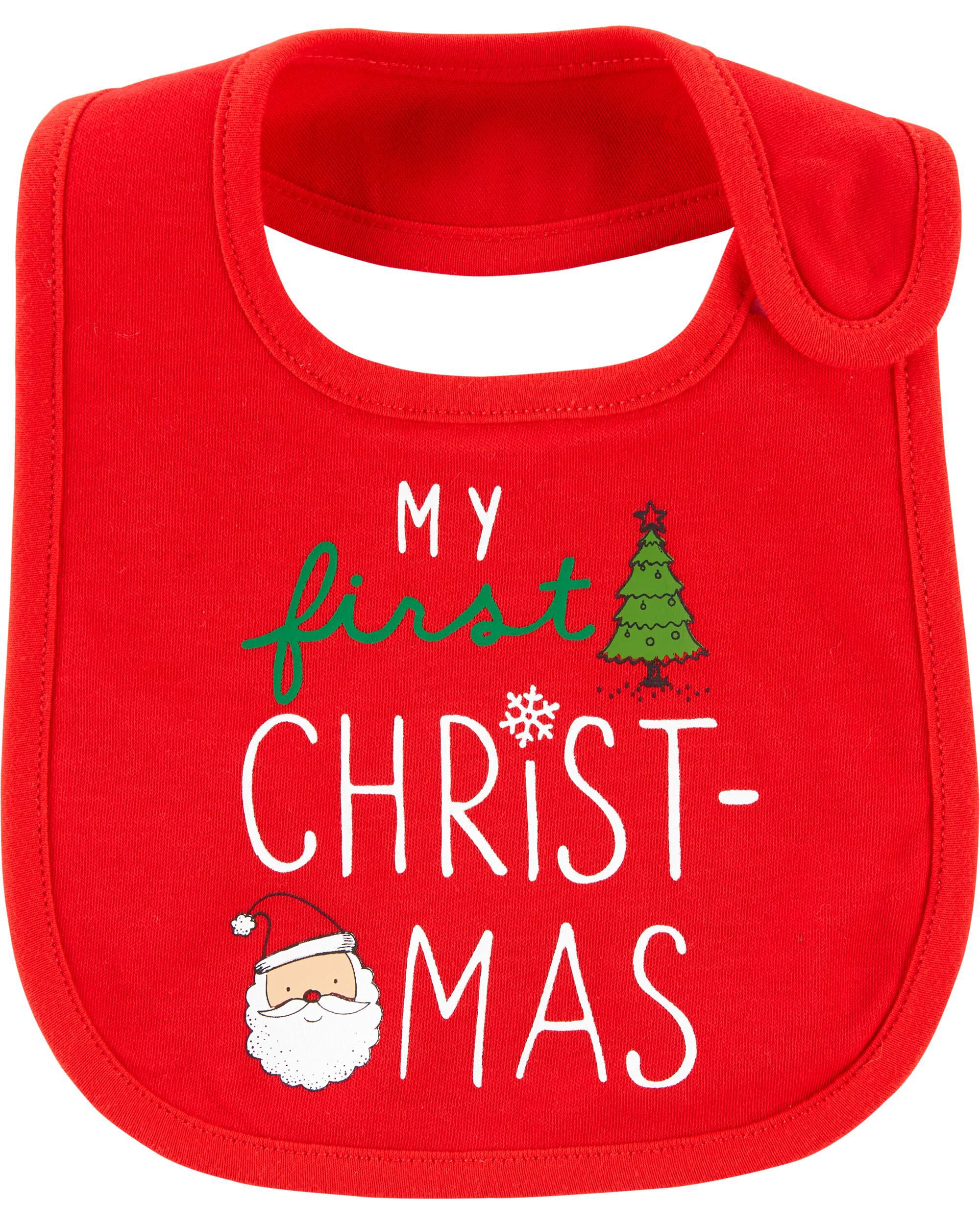 baby's 1st christmas bib