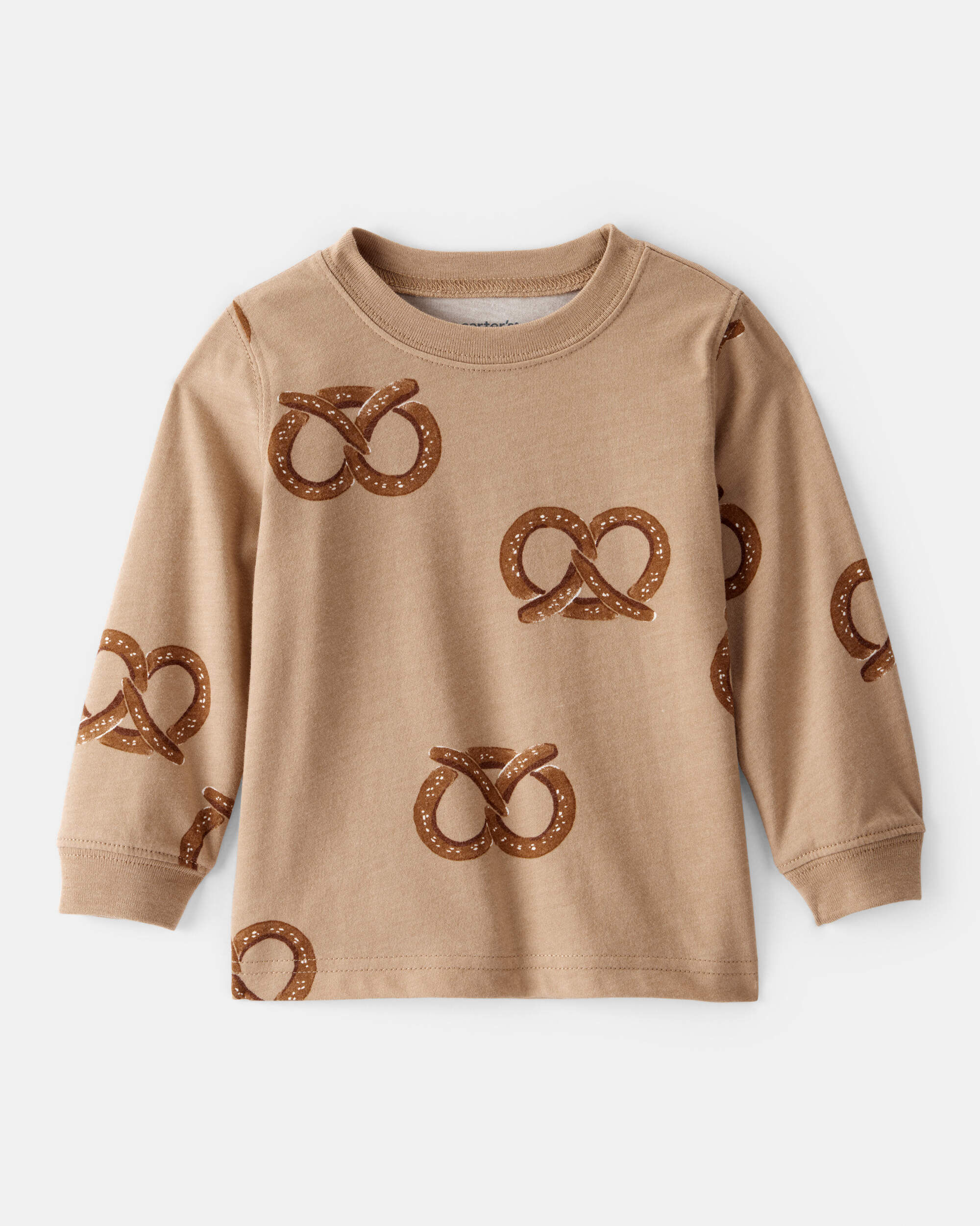 Carter's baby boy pretzel print long-sleeve tee 18M Brown