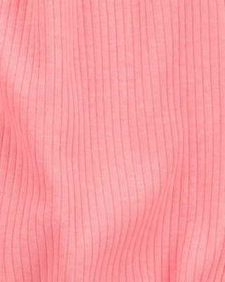 Product image 2 of Baby Cotton Rib Short-Sleeve Romper - Pink