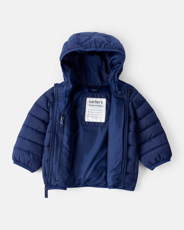 Product image 2 of Baby Hooded Puffer Jacket - Navy Blue