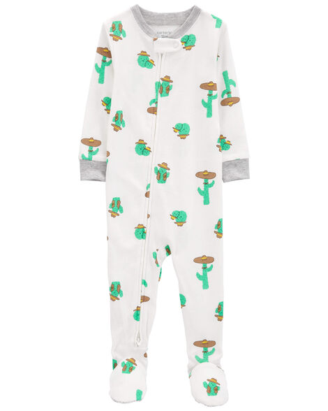Baby Cactus 100% Snug Fit Cotton Footie Pajamas