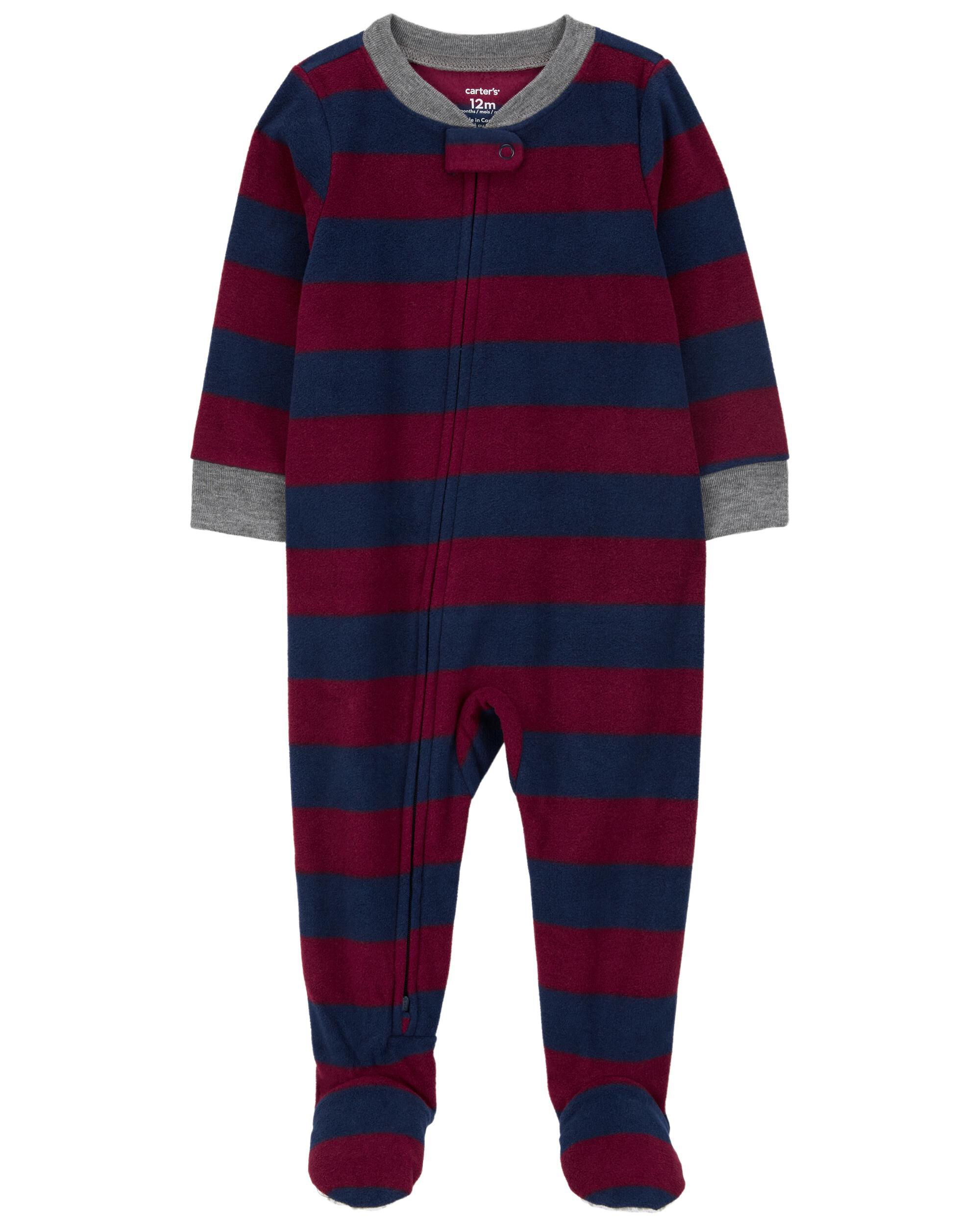 Baby carter's buffalo check deer fleece footed pajamas clearance