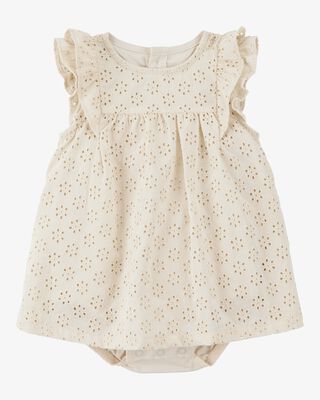 Product image 1 of Baby Solid Cotton Dress - Cream