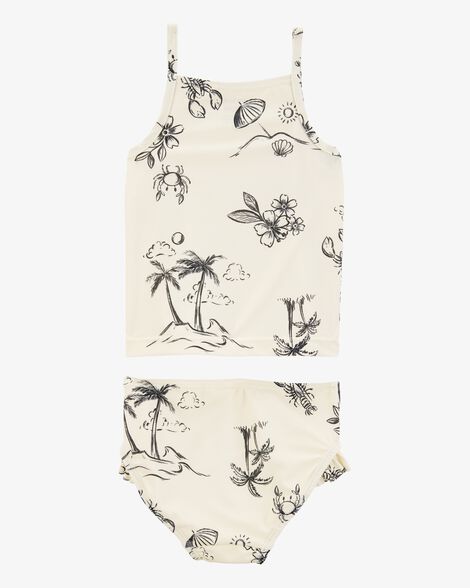  Product image 2 of Toddler 2-Piece Beach Print Tankini Set