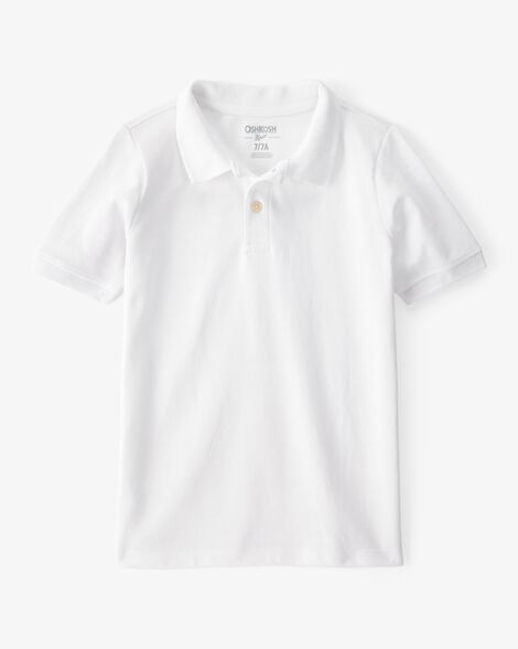  Product image 1 of Kid White Piqué Polo Shirt