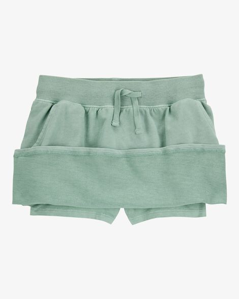 Product image 2 of Kid Active Drawstring French Terry Skort - Green