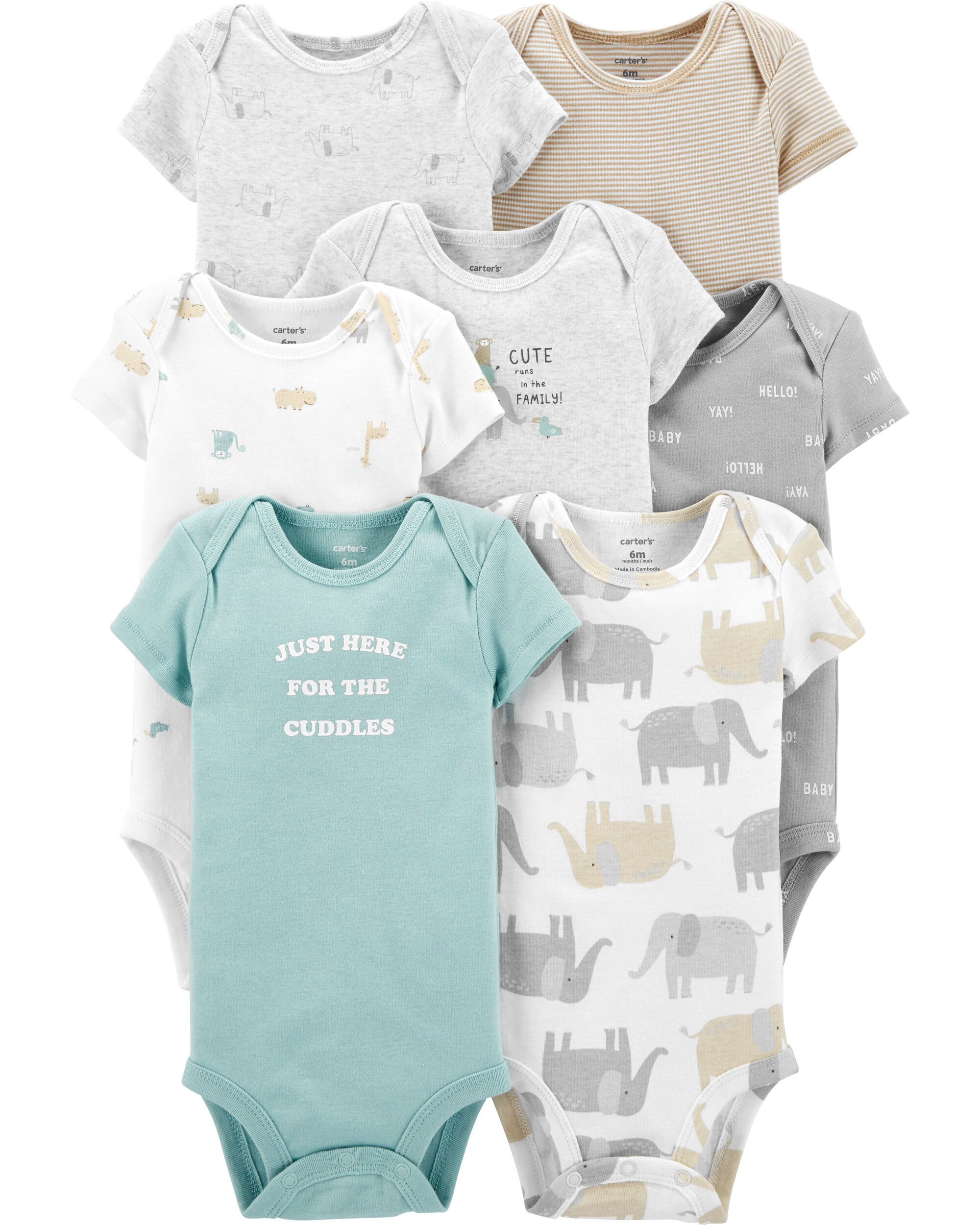 carter's white bodysuits
