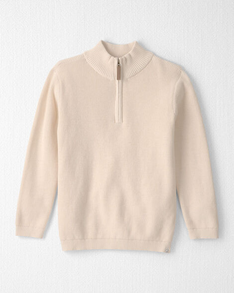 Kids Organic Cotton Quarter-Zip Pullover