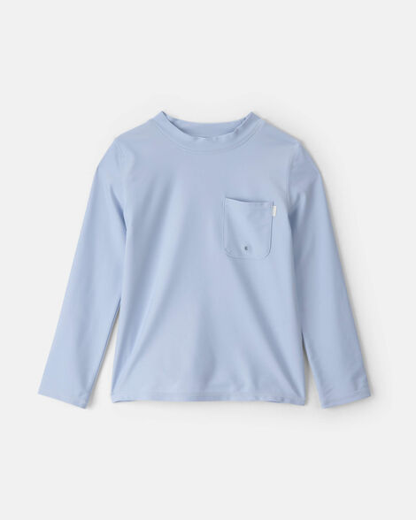 boys long-sleeve rashguard - light blue