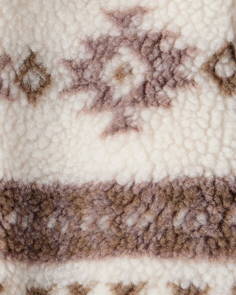 Product image 3 of Baby Girl Recycled Aztec Sherpa Jacket
