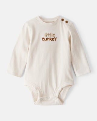 Baby Organic Cotton Sleep & Play Pajamas in Turkey Gobbler Print