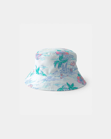 baby boy tropical beach reversible bucket swim hat