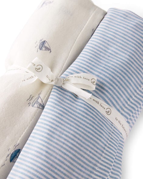 Product image 2 of Baby 2-Pack Organic Cotton Muslin Swaddle Blankets
