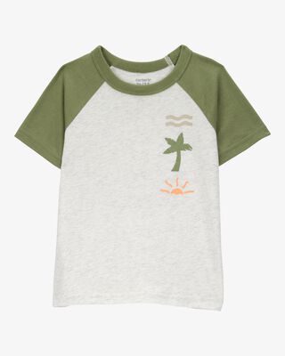 Product image 1 of Toddler Tropical Cotton Blend Short-Sleeve Tee - Heather