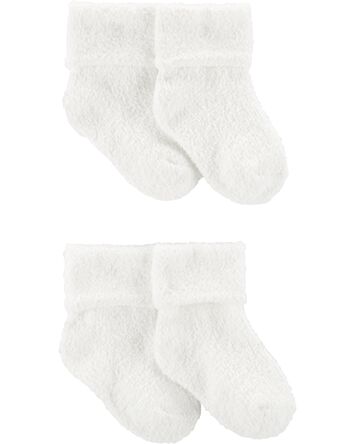 Baby 4-Pack Foldover Chenille  Booties