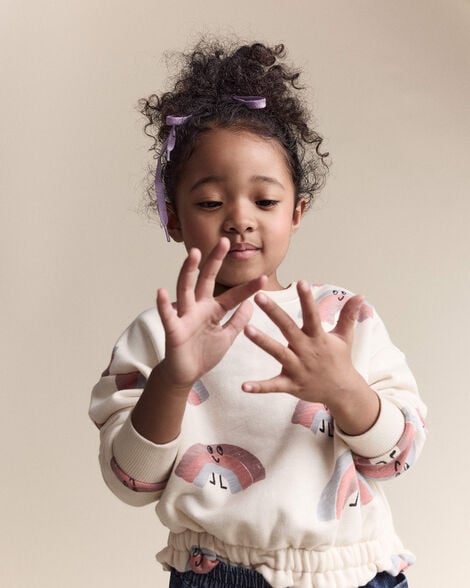 Toddler Girl 'I Wanna Go Outside' Long-Sleeve Relaxed Graphic Tee - Light Pink