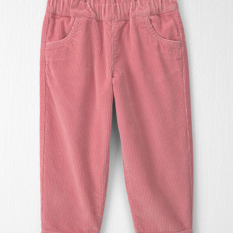 Toddler Girl Organic Cotton Pull On Corduroy Pants