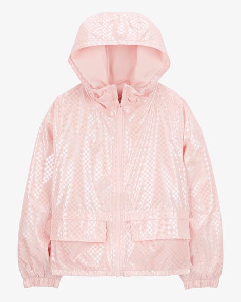  Product image 1 of Kid Metallic Checkered Fleece-Lined Midweight Jacket
