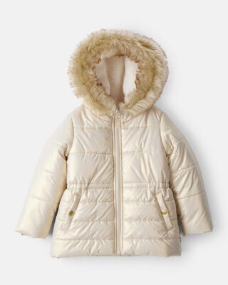 Toddler Girl Bluey™ Hooded Heavyweight Winter Jacket - Pink