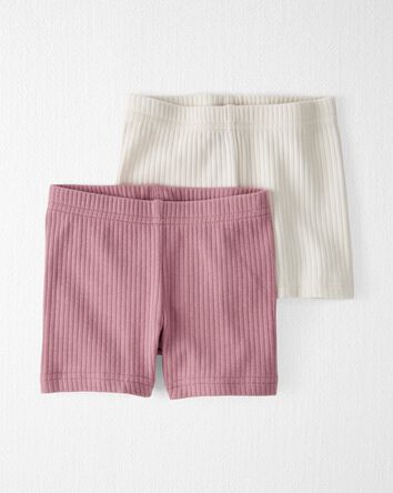 Baby Organic Cotton Ribbed Pedal Shorts