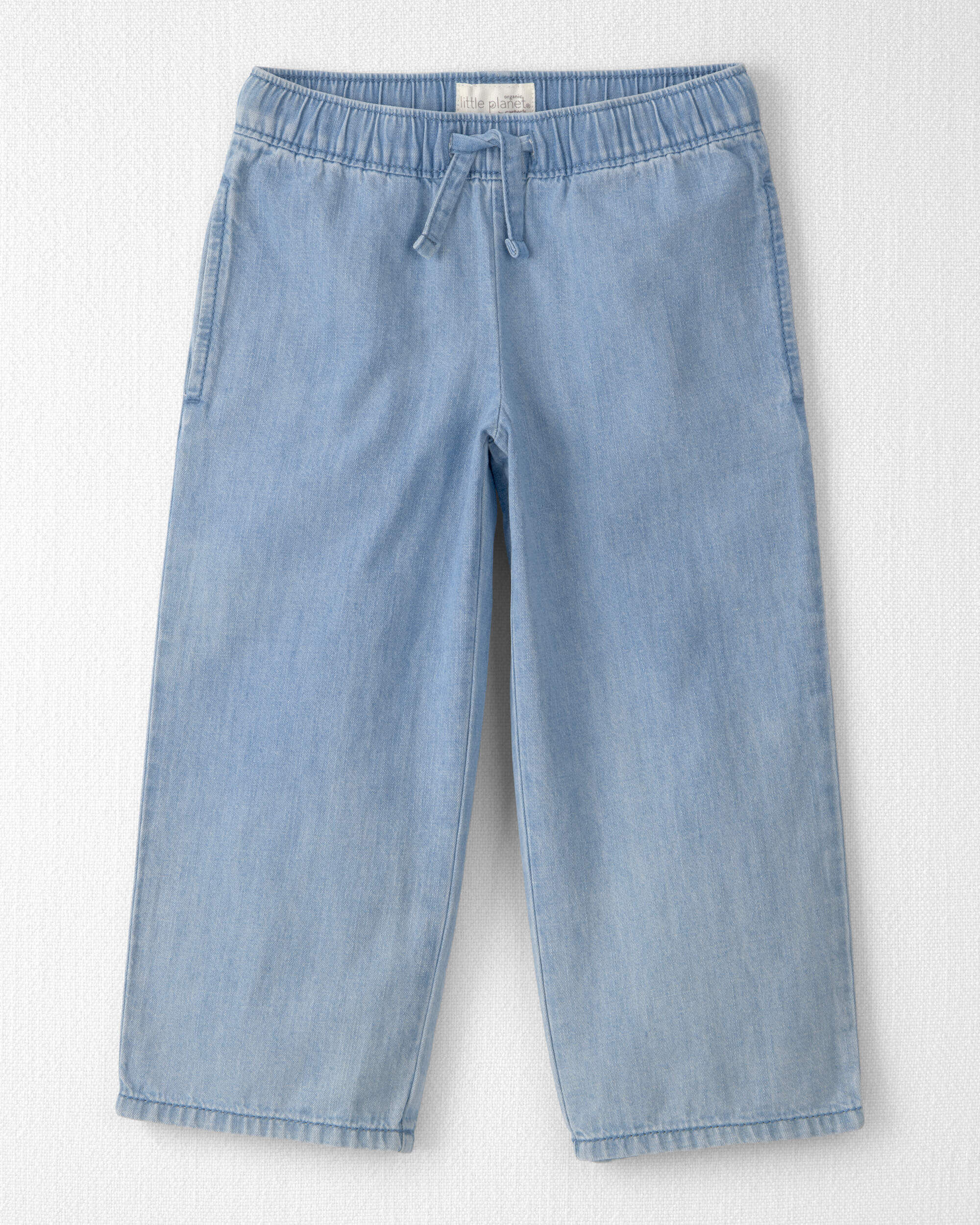 Little Planet Toddler Girl Organic Cotton Chambray Pants 2T Spring Ozone Wash 27$