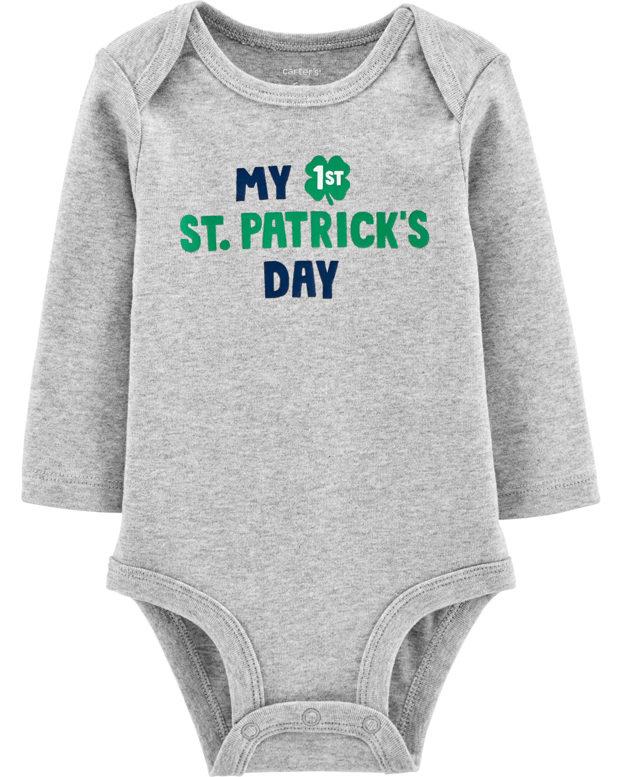 Paddy/'s Patrick/'s Day Size Newborn Bodysuit Carters Baby Boy My 1st First St