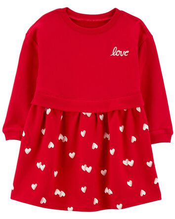 Toddler Love Hearts French Terry Dress