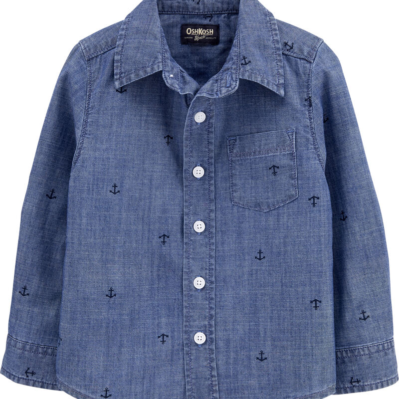 Anchor Chambray Button Front Shirt Carters Com