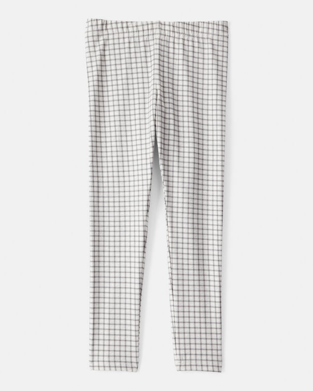 Product image 2 of Girls Plaid Cotton Pull-On Stretch Leggings - Grey