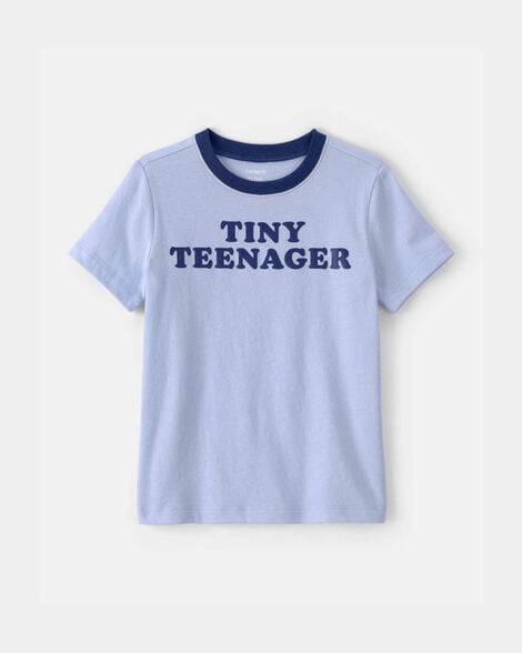 toddler 'tiny teenager' graphic tee - blue
