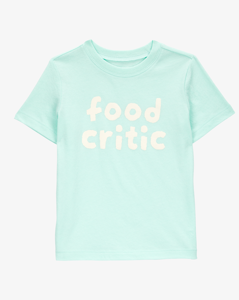 toddler boy food critic graphic tee