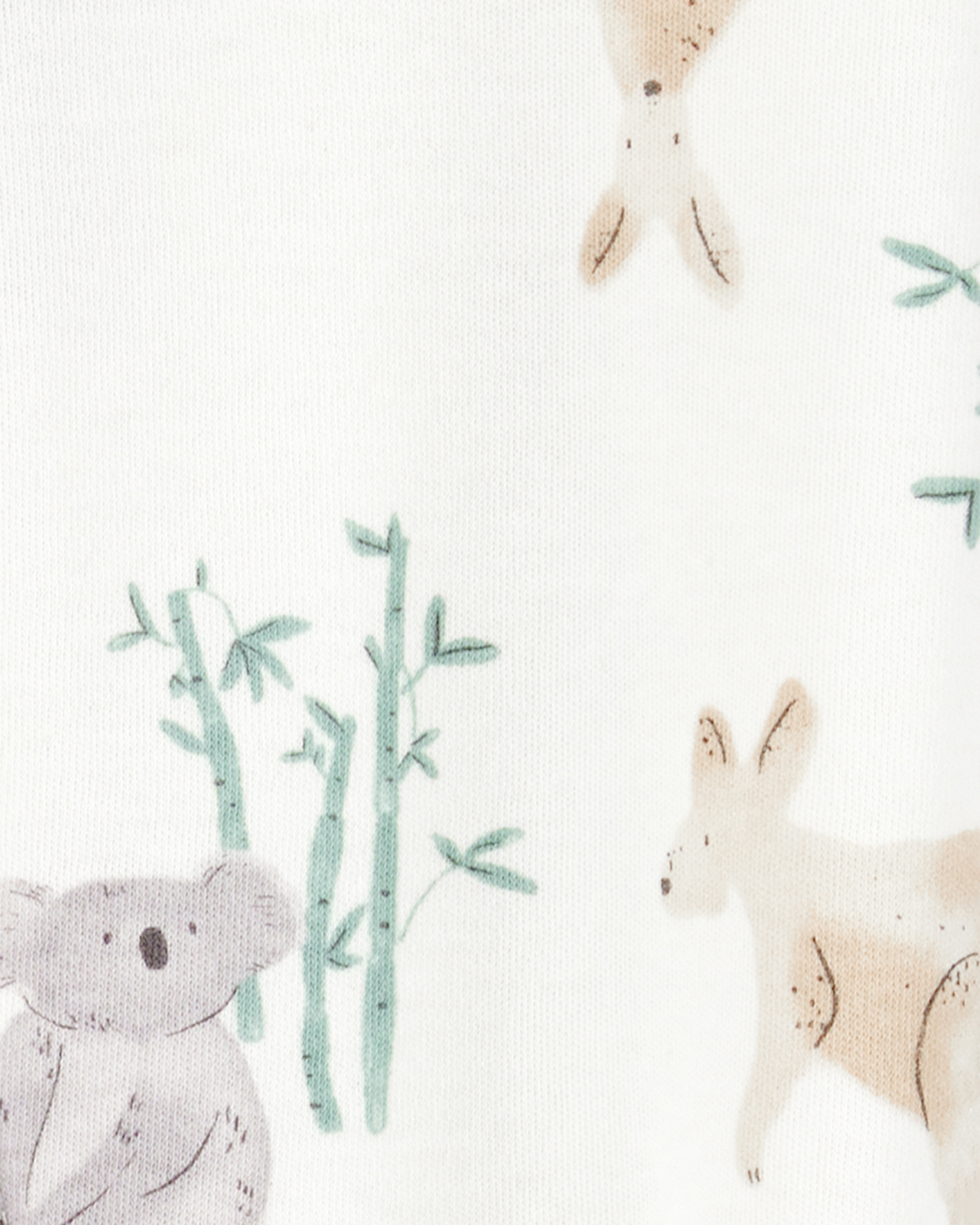 Baby Kangaroo 2-Way Zip Cotton Sleep & Play Pajamas - Ivory Baby Kangaroo 2-Way Zip Cotton Sleep & Play Pajamas - Ivory
