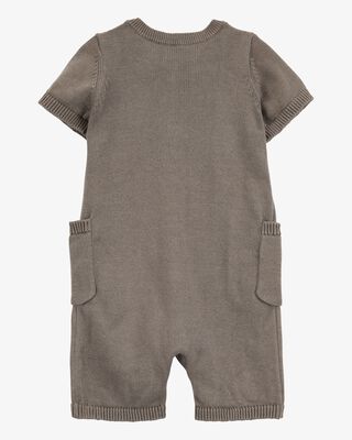 Product image 2 of Baby Button-Down Cotton Romper -Brown