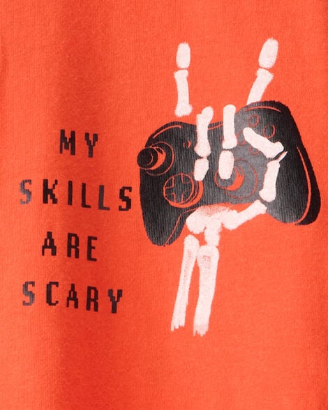 Product image 3 of Kid Halloween Video Game Long-Sleeve Graphic Tee - Orange