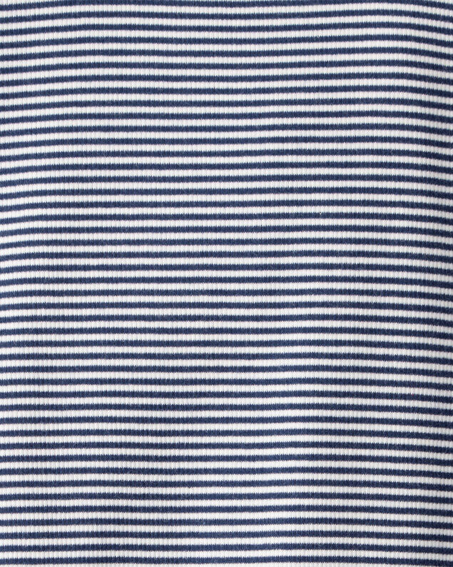 Product image 2 of Kid Striped Mock Neck Ribbed Top - Navy