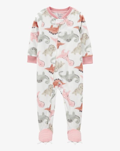  Product image 1 of Toddler 1-Piece Dinosaur Fleece Footie Pajamas