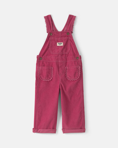Toddler Girl Corduroy Overalls - Purple