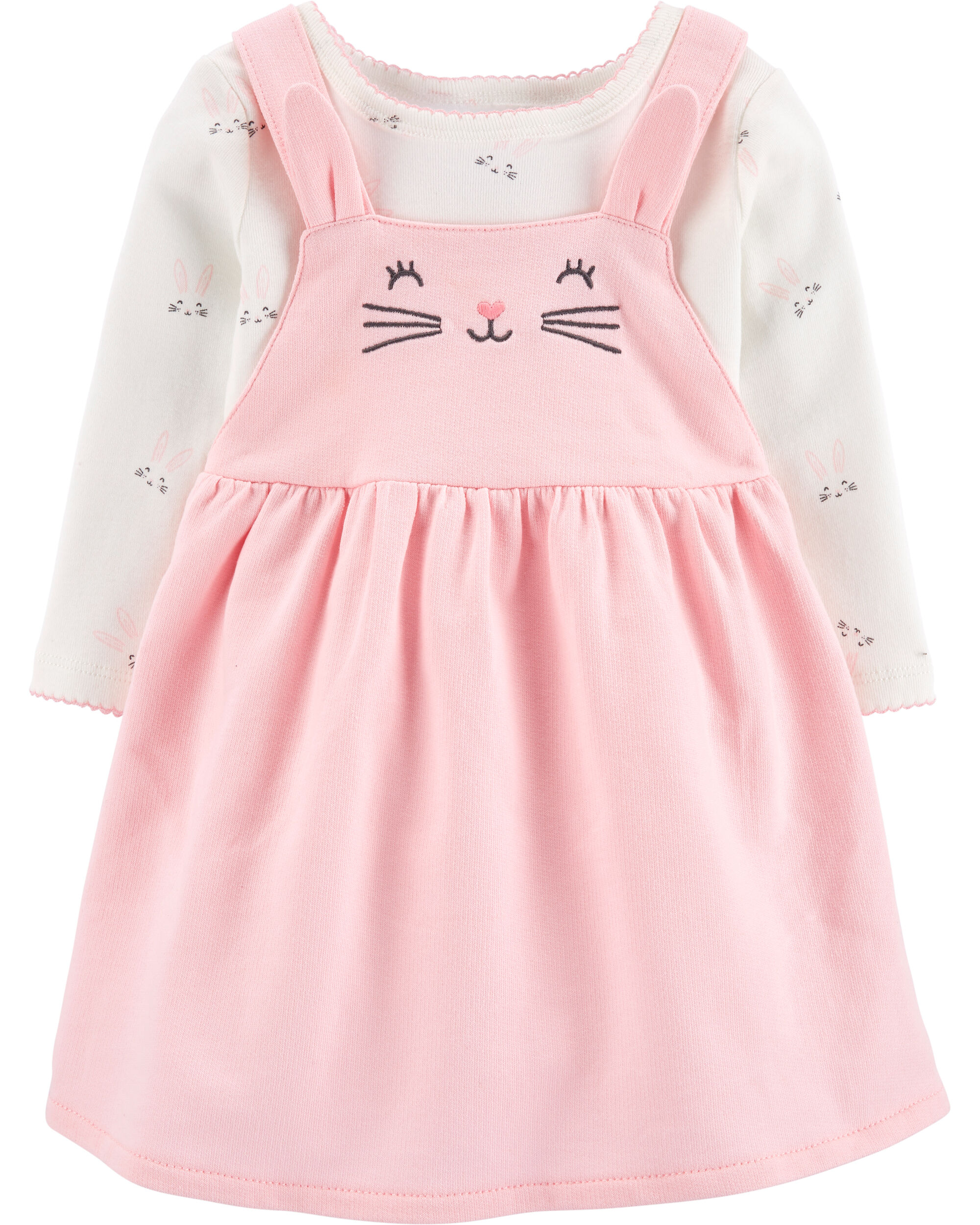 Carters pink bunny dress