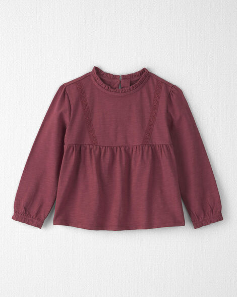 Toddler Girl Organic Cotton Peplum Top