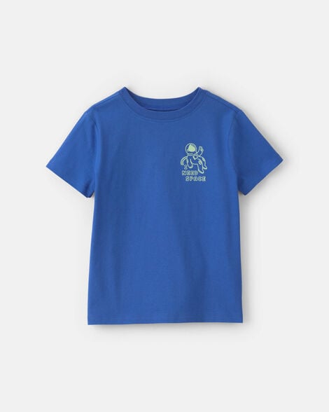 boys space graphic tee - blue