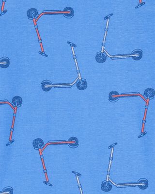 Product image 2 of Kid 2-Piece Scooter Print 100% Snug Fit Cotton Pajamas - Blue