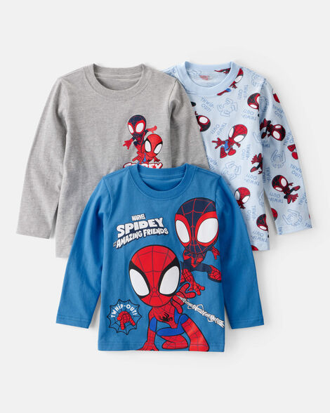 toddler boy 3-pack ©marvel spider-man long-sleeve tees