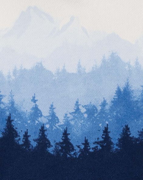Product image 3 of Toddler Mountain Ombre Cotton Blend Hoodie - Blue