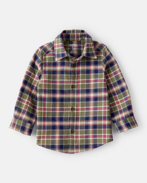 Product image 1 of Baby Boy Plaid Cotton Long-Sleeve Button-Down Shirt