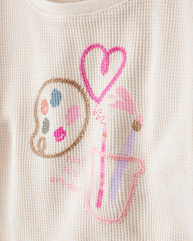 Product image 2 of Baby Girl Arts & Crafts Short-Sleeve Top - White